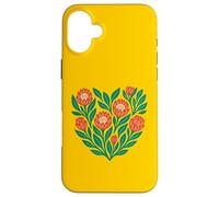 African King Protea Flower Heart South Africa Pattern Case for iPhone 16 Plus