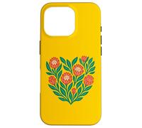 African King Protea Flower Heart South Africa Pattern Case for iPhone 16 Pro