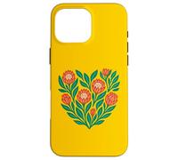 African King Protea Flower Heart South Africa Pattern Case for iPhone 16 Pro Max