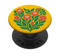 African King Protea Flower Heart South Africa Pattern PopSockets Adhesive PopGrip