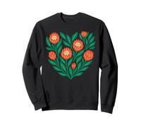 African King Protea Flower Heart South Africa Pattern Sweatshirt