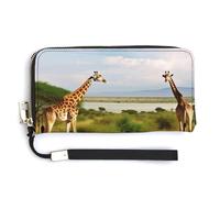 African Landscape And Giraffe Fashion Shopping Tote Bag,Designer Shoulder Handbags,Womens Purse Handbags,Hobo Bags Cute Storage Bag for Women, Style, 20.0*10.5cm