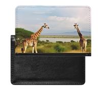 African Landscape And Giraffe Passport Cover Protector Rfid Blocking Passport Holder Id Card Holder Secure Travel Wallet Organizer for Passport Tickets Credit Cards, style, One Size