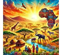 African Landscape Animals Jigsaw Puzzles for Adults 500 Pieces Hard Difficult Challenging puzzles for adults 500 pcs DIY Decoration Puzzle for Wall Decor Gifts