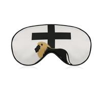 African Leo Lion King with Cross Sleep Mask for Women Men, Soft Eye Mask with Adjustable Strap for Sleeping, Light Blocking Travel Blindfold for Nap Comfortable Eye Cover for Home Office