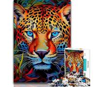 African Leopard 1000 Piece Jigsaw Puzzle for Adults Teens,Educational Games Home Decoration Deal As Gifts for The Whole Family 38x26cm
