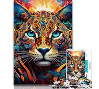 African Leopard 1000 Pieces Jigsaw Puzzles For Teens And Adults,Help The Brain Exercise Addictive Toys to Cultivate Patience Suitable for Couples 38x52cm