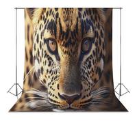 African Leopard Face Funny Photography Backdrop Background Washable Photo Studio Backdrops for Party Video Shooting