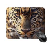 African Leopard Face Printed Square Gaming Mouse Mat Soft Non-Slip Computer Game Mice Pad for Home Office Laptops