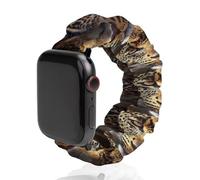 African Leopard Face Soft Elastic Scrunchie Watch Strap Compatible with IWatch Series 6 5 4 3 2 1 Printed Wristbands Bands