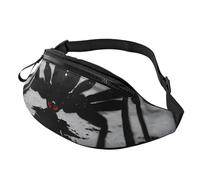 African leopard Fanny Pack for Women Men Fashion Waist Pack Adjustable Belt Bag for Workout Running Travelling Casual Waist Bag, Black Spider, One Size