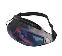 African leopard Fanny Pack for Women Men Fashion Waist Pack Adjustable Belt Bag for Workout Running Travelling Casual Waist Bag, Burning Car, One Size