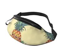 African leopard Fanny Pack for Women Men Fashion Waist Pack Adjustable Belt Bag for Workout Running Travelling Casual Waist Bag, Funny Pineapple, One Size