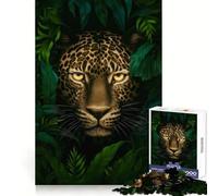 African Leopard in Jungle 1000 Piece Jigsaw Puzzle for Adults Mindful Game High Def Print Happy Challenge Thoughtful Gift (38x26cm)