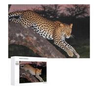 African Leopard Jigsaw Puzzle 1000 PCS Challenging Fun Puzzles Wooden Jigsaw Puzzles for Adults Families