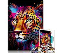 African Leopard Jigsaw Puzzles for Teenagers 1000,Toys Educational Games Stress Relieving Suitable for Desktop Decoration (50x75cm)