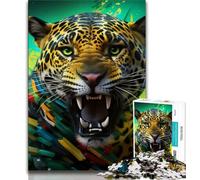 African Leopard JigsawPuzzle 1000 Pieces for Adults,Decompressing Intellectual Educational Toy Birthday Present,Gifts,Wall Art 38x52cm
