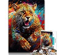 African Leopard Jigsaws 1000 Pieces for Adults,Challenging To Complete But Fun And Humorous Educational Game for Birthday (50x75cm)