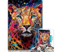African Leopard Jigsaws 1000 Pieces for Adults,Challenging To Complete But Fun And Humorous Educational Game for Birthday (50x75cm)