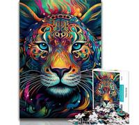 African Leopard Jigsaws 1000 Pieces for Teenagers,Staycation Kill Time Every Piece Is Unique - Challenging Family Fun Game (38x26cm)