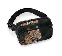 African Leopard on Rock Fanny Pack with Multiple Pockets, Personalized Waist Bag with Zipper, Multifunctional Bum Bags for Travel, Belt Bag with Adjustable Strap, Crossbody Bags