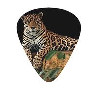 African Leopard On Rock Guitar Paddle 12 Pack Guitar Pickup Suitable For Playing Acoustic Guitars, Electric Guitars, Etc.