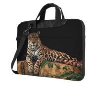 African Leopard on Rock Patterned 15.6 inch laptop bag with shoulder strap, suitable for business trips
