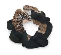 African Leopard on Rock Satin Scrunchies Elastic Hair Bands Exquisite Soft Jumbo Scrunchy Thick Fashion Hair Ties Cute Satin Hair Scrunchies for Women Hair Accessories Gift