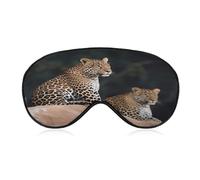 African Leopard on Rock Sleep Mask,Adjustable Strap Sleeping Mask, Complete Light Blocking Sleep Shade Cover,Soft Breathable Comfortable Blindfold for Women and Men