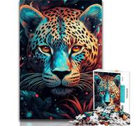 African Leopard Puzzles 1000 Pieces for Adults,Challenging Game And Family Play for Is Ideal As A Gift for The Whole Family (38x26cm)