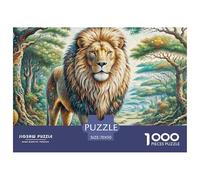 African Lion 1000 Piece Jigsaw Puzzle For Adults Family Challenge Toys Stress Relief Puzzle Cultivate The Spirit of Teamwork for Family Decorations 70x50cm/1000pcs