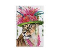 African Lion Animal Abstract Lioness Poster Canvas Art Wall Decor Posters & Prints Paintings for Bedroom Living Room Decor for Mens Women Framed Unframed 24x36inch(60x90cm)