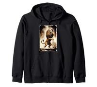 African Lion at Dusk Zip Hoodie