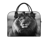 African Lion Black And White Laptop Tote Bag Casual Travel Handbag Multi Pocket Shoulder Bags for Work Travel