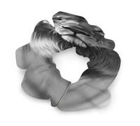 African Lion Black And White Satin Scrunchies Elastic Hair Bands Exquisite Soft Jumbo Scrunchy Thick Fashion Hair Ties Cute Satin Hair Scrunchies for Women Hair Accessories Gift