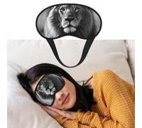 African Lion Black and White Sleep Mask for Side Sleeper Blackout Eye Masks for Women Men Blindfold Mask Side Sleeper Eye Cover for Sleeping Nap Blackout Eye Shade Cover for Travel