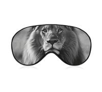 African Lion Black and White Sleep Mask for Side Sleeper Eye Mask for Sleeping Blackout Eye Shade Cover for Women Men