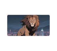 African Lion Desk Mat with Stitched Edges, Rubber Mouse Mat for Keyboard Mats Non-Slip Waterproof Desk Pad Office Supplies Large Gaming Mouse Pad for Home Work