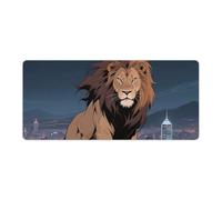 African Lion Desk Mat with Stitched Edges, Rubber Mouse Mat for Keyboard Mats Non-Slip Waterproof Desk Pad Office Supplies Large Gaming Mouse Pad for Home Work