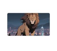 African Lion Desk Mat with Stitched Edges, Rubber Mouse Mat for Keyboard Mats Non-Slip Waterproof Desk Pad Office Supplies Large Gaming Mouse Pad for Home Work