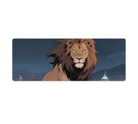 African Lion Desk Mat with Stitched Edges, Rubber Mouse Mat for Keyboard Mats Non-Slip Waterproof Desk Pad Office Supplies Large Gaming Mouse Pad for Home Work