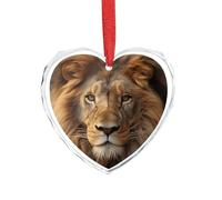 African Lion Head Clear Crystal Glass Heart Pendant Charm Romantic Crystal Love Pendant Hanging Decoration for DIY Craft Gift for Home Window Car Wedding Party Decor Love Shaped Hanging Ornament