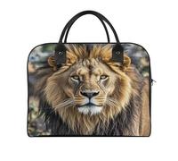 African Lion Head Laptop Tote Bag Casual Travel Handbag Multi Pocket Shoulder Bags for Work Travel