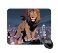 African Lion Mouse Pad Square Mice Mat Waterproof Computer Mousepad with Non-Slip Rubber Base Wireless Mice Pad for Laptop Office Home Personalized Gaming Mousepad 20 * 25cm