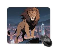 African Lion Mouse Pad Square Mice Mat Waterproof Computer Mousepad with Non-Slip Rubber Base Wireless Mice Pad for Laptop Office Home Personalized Gaming Mousepad 25 * 30cm