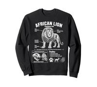 African Lion Panthera Leo Educational Diagram Sweatshirt