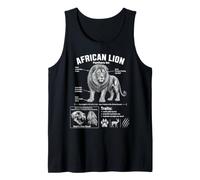 African Lion Panthera Leo Educational Diagram Tank Top