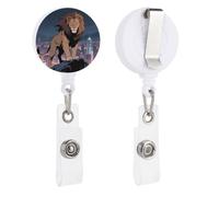 African Lion Retractable Badge Reel - Personalized ID Name Badge Holder with Lanyard Cute Badges Reel Holder Round Nurse Doctor Name Tag Badges Clip for Work