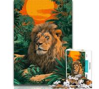 African Lions Puzzles 1000 Pieces for Adults,for Educational Game Challenge Toy for Is Ideal As A Gift for The Whole Family (38x26cm)