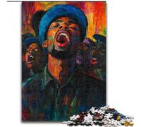 African Man Jigsaw Puzzles for Teenagers 1000 Piece Puzzle, Challenging Game Toys Every Piece Is Unique - Challenging Family Fun Game (26x38cm)